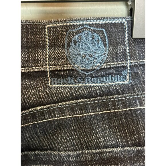 Rock & Republic Women's 10 Bernie Bootcut Dark Wash Distressed - Picture 3 of 14